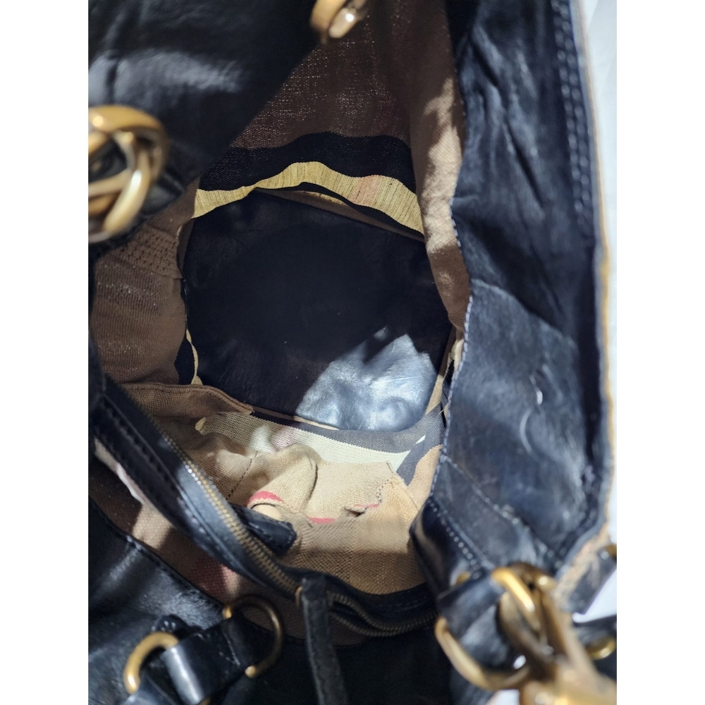 BURBERRY Canvas Mega Check Medium Ashby Hobo Saddle Bag Brown/Beige - Picture 14 of 14